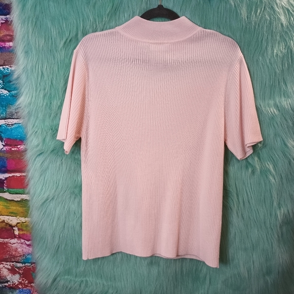 Croft & Barrow Short Sleeve Ribbed Top Size L NWOT - Picture 3 of 9